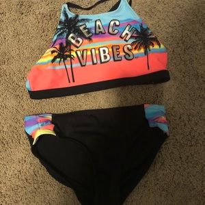 Justice -Girls 2 pc swimsuit- size 10